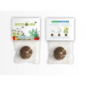 Seedbomb in zakje met kopkaart Seedbomb in zakje met kopkaart