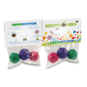 3 Seedbombs in zakje met kopkaart 3 Seedbombs in zakje met kopkaart
